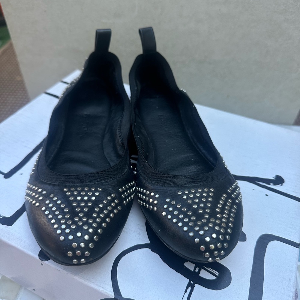 See By Chloe Black Flats with Silver Studs
